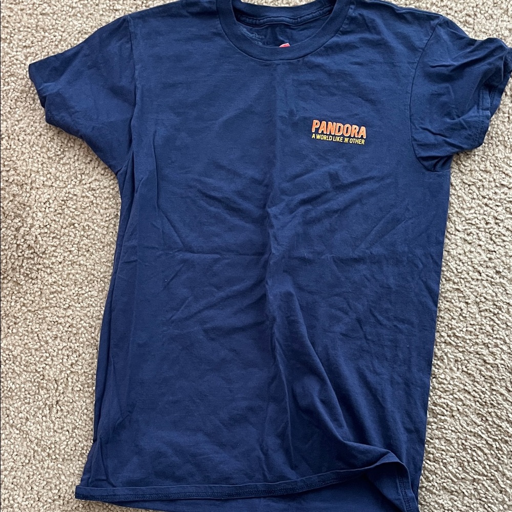 Pandora Blue Tee with Vibrant Graphic